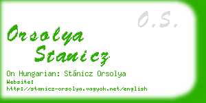 orsolya stanicz business card